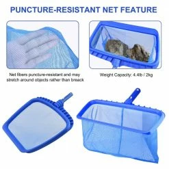 Pool Wall Brush, Rake and Skimmer Net, Professional Heavy Duty Pool Kit for Cleaning - Fits Standard Swimming Pool Poles by EVEAGE 12 Pool Wall Brush, Rake and Skimmer Net, Professional Heavy Duty Pool Kit for Cleaning - Fits Standard Swimming Pool Poles by EVEAGE -Pool Supplies Sales Store eveage pool replacement parts ycqxyp 3pcs 1f 1000