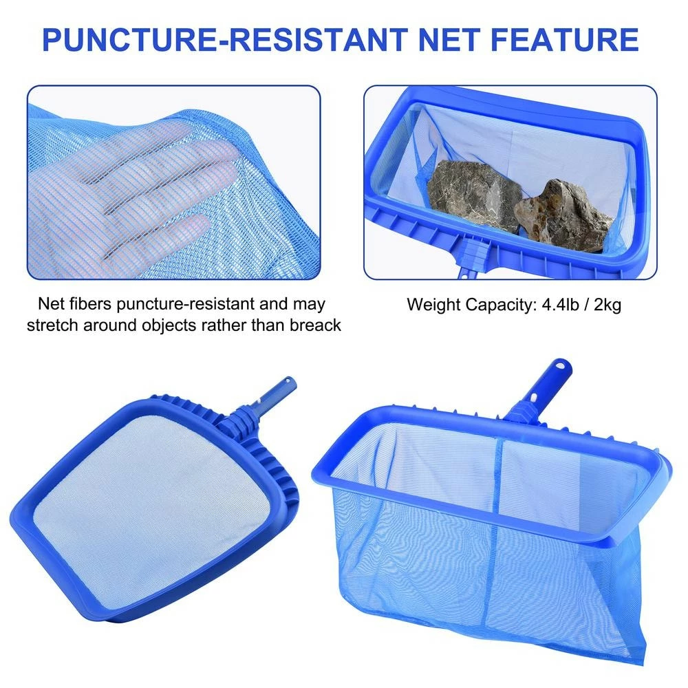 Pool Wall Brush, Rake and Skimmer Net, Professional Heavy Duty Pool Kit for Cleaning - Fits Standard Swimming Pool Poles by EVEAGE 6 Pool Wall Brush, Rake and Skimmer Net, Professional Heavy Duty Pool Kit for Cleaning - Fits Standard Swimming Pool Poles by EVEAGE - Image 4