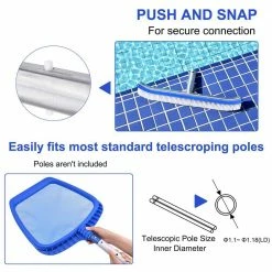 Pool Wall Brush, Rake and Skimmer Net, Professional Heavy Duty Pool Kit for Cleaning - Fits Standard Swimming Pool Poles by EVEAGE 11 Pool Wall Brush, Rake and Skimmer Net, Professional Heavy Duty Pool Kit for Cleaning - Fits Standard Swimming Pool Poles by EVEAGE -Pool Supplies Sales Store eveage pool replacement parts ycqxyp 3pcs 4f 1000