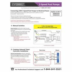 1 HP 2-Speed Pool Pump 230-Volt by Everbilt -Pool Supplies Sales Store everbilt pool pumps spp10002 2sp 44 1000