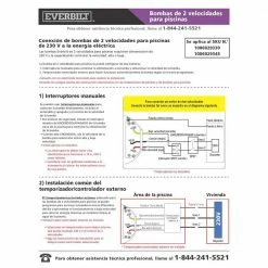 1 HP 2-Speed Pool Pump 230-Volt by Everbilt -Pool Supplies Sales Store everbilt pool pumps spp10002 2sp fa 1000