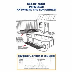 Papa Bear 24 ft. Solar Panel Heating Kit for Above Ground Swimming Pools by FAFCO -Pool Supplies Sales Store fafco pool heaters 10028 fa 1000