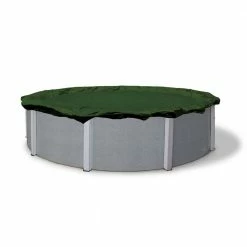 12-Year 24 ft. Round Forest Green Above Ground Winter Pool Cover by Blue Wave