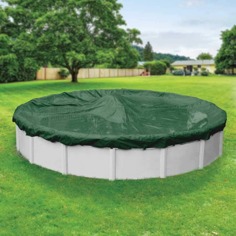 Advanced Waterproof Extra-Strength 24 ft. Round Forest Green Winter Pool Cover by Pool Mate 3 Advanced Waterproof Extra-Strength 24 ft. Round Forest Green Winter Pool Cover by Pool Mate