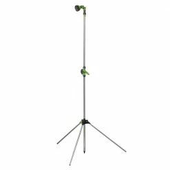 Outdoor Camping Patio Beach Poolside Backyard Spa Farmyard, Telescopic Garden Head and Foot Shower with Tripod by GARDENISED