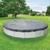Dura-Guard Mesh 18 ft. Round Gray and Black Mesh Above Ground Winter Pool Cover by Robelle -Pool Supplies Sales Store gray and black robelle winter pool covers 4018 64 1000