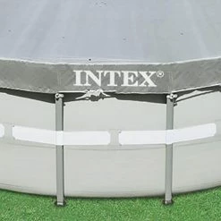 18 ft. x 18 ft. Round Above Ground UV Resistant Deluxe Debris Cover for 18 ft. Ultra Frame Swimming Pools by Intex -Pool Supplies Sales Store gray intex winter pool covers 28041e 44 1000