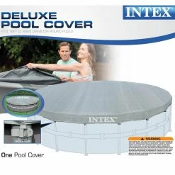 18 ft. x 18 ft. Round Above Ground UV Resistant Deluxe Debris Cover for 18 ft. Ultra Frame Swimming Pools by Intex -Pool Supplies Sales Store gray intex winter pool covers 28041e fa 1000