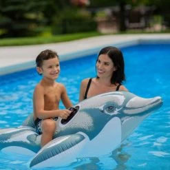Spinner Dolphin Ride-On by Ocean Blue -Pool Supplies Sales Store gray ocean blue pool floats 950401 a0 1000