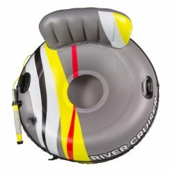 Deluxe River Cruiser Float Lounge with Launcher by Poolmaster -Pool Supplies Sales Store gray poolmaster pool floats 85608 77 1000