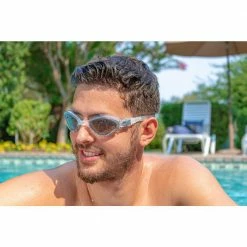 Grey Contemporary Sport Swim Goggles with Tinted Lenses by Poolmaster -Pool Supplies Sales Store gray poolmaster swim gear 09411 4f 1000