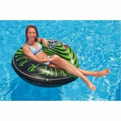River Rat 48 in. Inflatable Tubes for Lake/Pool/River (18-Pack) by Intex -Pool Supplies Sales Store green black intex pool floats 18 x 68209ep a0 1000