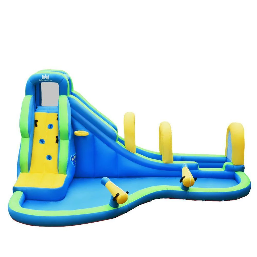 95.5 in. x 188 in. Green Oxford Cloth Kids Inflatable Water Park Bounce House with Slide Climbing Wall Splash Pool by Gymax 9 95.5 in. x 188 in. Green Oxford Cloth Kids Inflatable Water Park Bounce House with Slide Climbing Wall Splash Pool by Gymax - Image 7