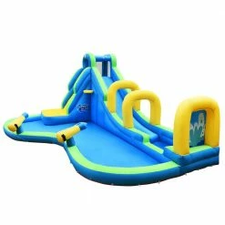 95.5 in. x 188 in. Green Oxford Cloth Kids Inflatable Water Park Bounce House with Slide Climbing Wall Splash Pool by Gymax 20 95.5 in. x 188 in. Green Oxford Cloth Kids Inflatable Water Park Bounce House with Slide Climbing Wall Splash Pool by Gymax -Pool Supplies Sales Store green gymax pool floats gym05215 fa 1000