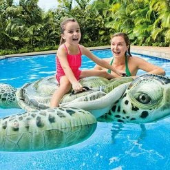 Realistic Sea Turtle Ride-On Pool Inflatable by Intex -Pool Supplies Sales Store green intex pool floats 57555ep 31 1000