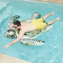 Realistic Sea Turtle Ride-On Pool Inflatable by Intex -Pool Supplies Sales Store green intex pool floats 57555ep fa 1000