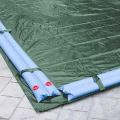 Dura-Guard 30 ft. x 50 ft. Rectangular Green Solid In-Ground Winter Pool Cover by Robelle -Pool Supplies Sales Store green robelle winter pool covers 323050r 4f 1000