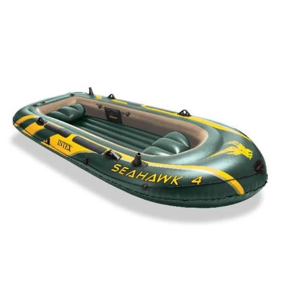Seahawk 4 Inflatable 4 Person Floating Boat Raft Set with Oars and Air Pump by Intex 4 Seahawk 4 Inflatable 4 Person Floating Boat Raft Set with Oars and Air Pump by Intex - Image 2