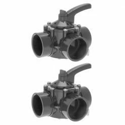 Hayward PSV Swimming Pool 3-Way 2 in. to 2-1/2 in. CPVC Water Diverter Valve (2-Pack)