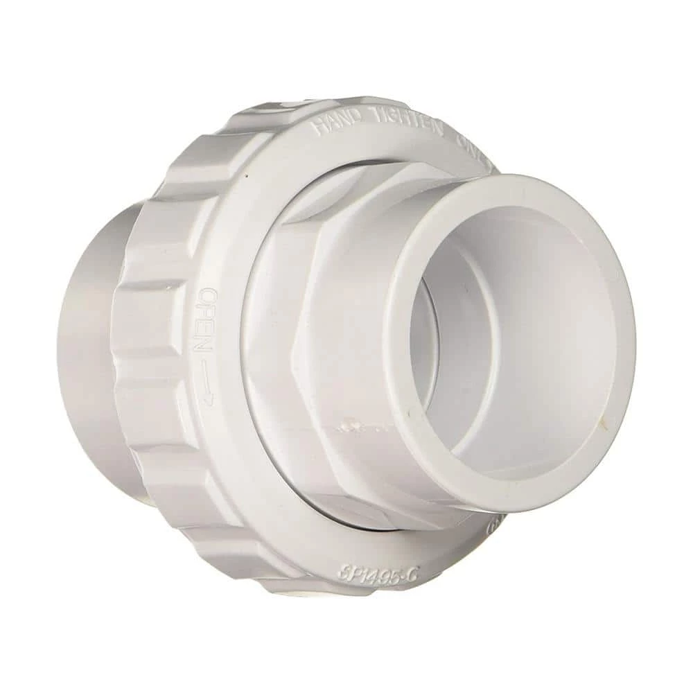 1-1/2 in. Socket x 2 in. SLIP Flush Female Union in White by Hayward 4 1-1/2 in. Socket x 2 in. SLIP Flush Female Union in White by Hayward - Image 2