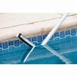 18 in. Swimming Pool & Spa Brush with Deluxe Nylon and Stainless Steel Combination Bristles and Aluminum Back by HDX -Pool Supplies Sales Store hdx pool brushes 60173 31 1000