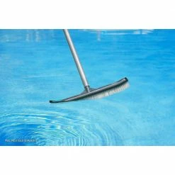 18 in. Swimming Pool & Spa Brush with Deluxe Nylon and Stainless Steel Combination Bristles and Aluminum Back by HDX -Pool Supplies Sales Store hdx pool brushes 60173 fa 1000
