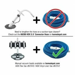 Spiral-Wound 35 ft. x 1 1/2 in. Diameter Swimming Pool Vacuum Hose for In-Ground and Above-Ground Pools by HDX -Pool Supplies Sales Store hdx pool hoses 69235 1f 1000