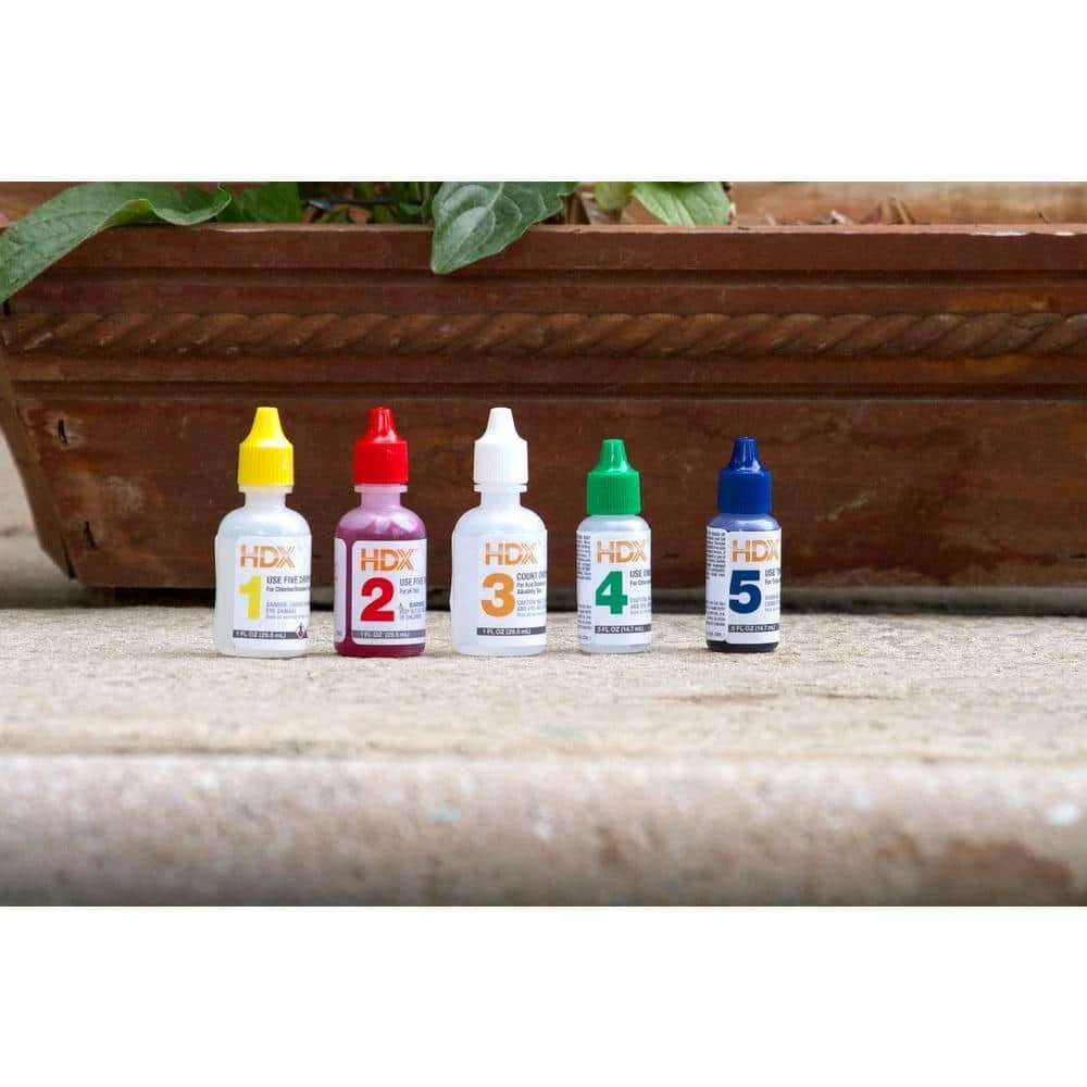 Replacement Solutions 1-5 for Swimming Pool and Spa Water Test Kits by HDX 5 Replacement Solutions 1-5 for Swimming Pool and Spa Water Test Kits by HDX - Image 3