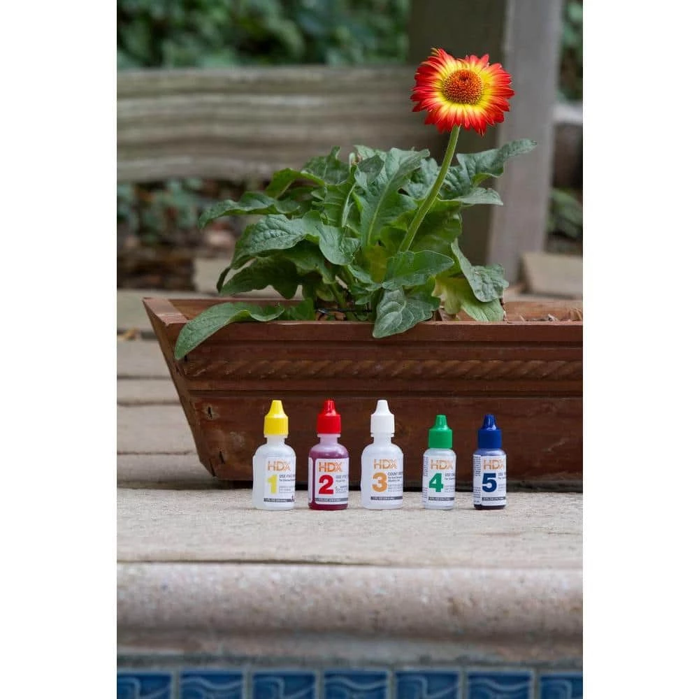 Replacement Solutions 1-5 for Swimming Pool and Spa Water Test Kits by HDX 4 Replacement Solutions 1-5 for Swimming Pool and Spa Water Test Kits by HDX - Image 2