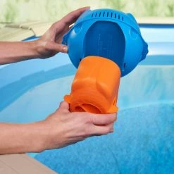 Flip Plop XL Floating Pool Care Chlorinating with Chlorine Cartridge Refill by HEY! Cool Pool -Pool Supplies Sales Store hey cool pool pool chlorine 50 12 9425 50 03 9256 1f 1000
