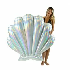 Inflatable Holographic Color Changing Jumbo Seashell by POOLCANDY