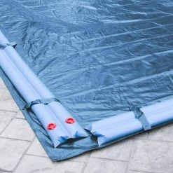 Heavy-Duty 25 ft. x 45 ft. Rectangular Imperial Blue Winter Pool Cover by Pool Mate -Pool Supplies Sales Store imperial blue pool mate winter pool covers 352545rpm 4f 1000