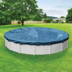 Super 24 ft. Round Imperial Blue Solid Above Ground Winter Pool Cover by Robelle