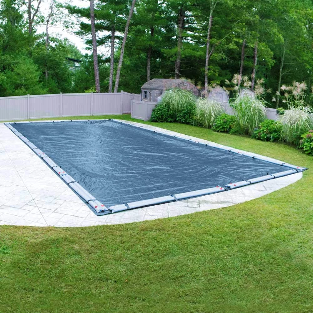 Super 25 ft. x 45 ft. Rectangular Imperial Blue Solid In-Ground Winter Pool Cover by Robelle 3 Super 25 ft. x 45 ft. Rectangular Imperial Blue Solid In-Ground Winter Pool Cover by Robelle