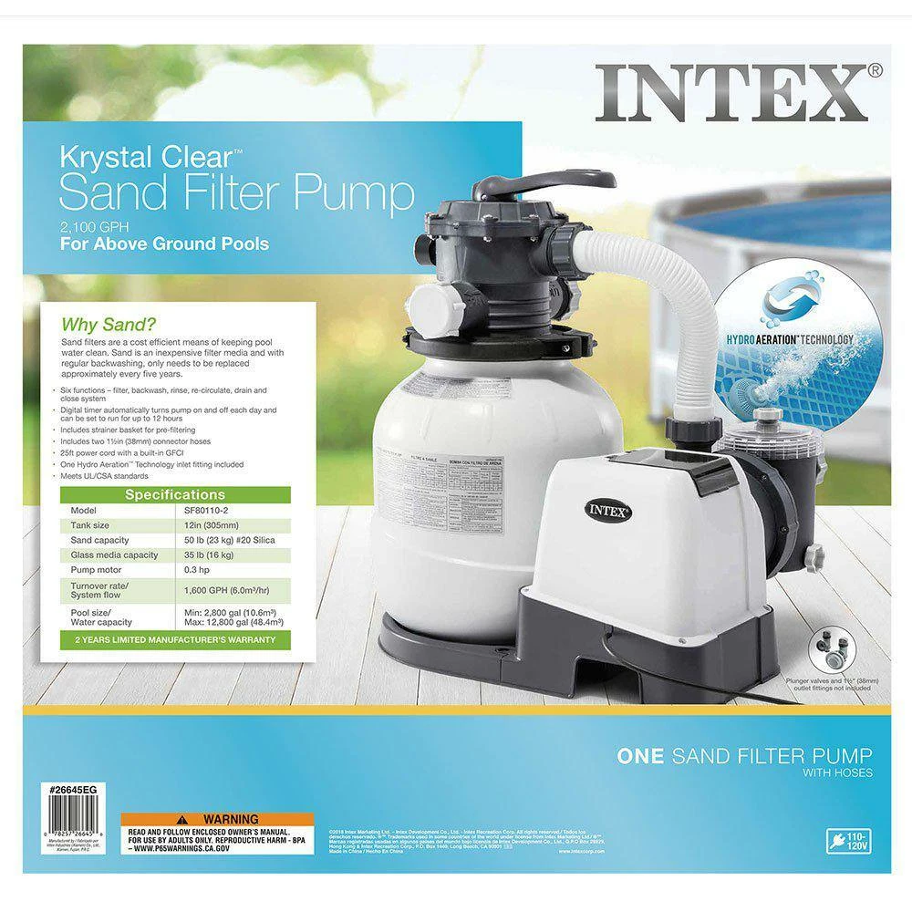 2100 GPH Above Ground Pool 60 sq. ft. Sand Filter Pump with Deluxe Pool Maintenance Kit by Intex 9 2100 GPH Above Ground Pool 60 sq. ft. Sand Filter Pump with Deluxe Pool Maintenance Kit by Intex - Image 7