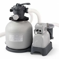 2800 GPH Above Ground Pool Sand Filter Pump with Deluxe Pool Maintenance Kit by Intex