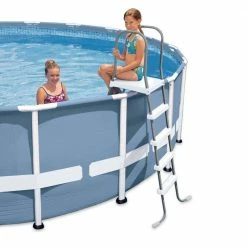 Steel Frame Above Ground Swimming Pool Ladder plus Pool Ladder Step Pad by Intex -Pool Supplies Sales Store intex pool ladders 28067e 87956 1f 1000