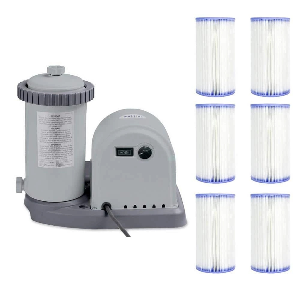 1500 GPH Easy Set Pool Pump Filter Cartridge with Timer and GFCI Plus Filters by Intex 3 1500 GPH Easy Set Pool Pump Filter Cartridge with Timer and GFCI Plus Filters by Intex