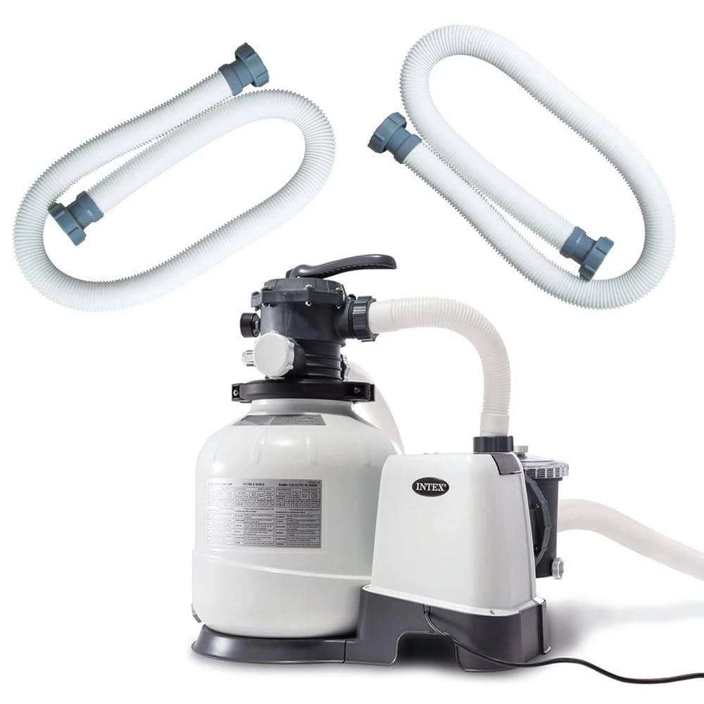 0 sq. ft. Sand Above Ground Pool Filter Pump Bundled with Replacement Hose (2-Pack) by Intex 3 0 sq. ft. Sand Above Ground Pool Filter Pump Bundled with Replacement Hose (2-Pack) by Intex