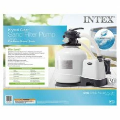 3000 GPH Above Ground Pool Sand Filter Pump with 1.5 in. Pump Hose (2-Pack) by Intex -Pool Supplies Sales Store intex sand filters 26651eg 29060e fa 1000