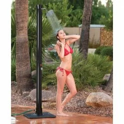 Outdoor Solar Shower with Base by Island Retreat -Pool Supplies Sales Store island retreat outdoor showers nu6816 44 1000