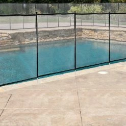 4 ft. H x 48 ft. W Outdoor In-Ground Pool Safety Fence with Section Kit, Removable Mesh Barrier in Black by Kahomvis -Pool Supplies Sales Store kahomvis pool safety equipment bu lkw4 1557 31 1000