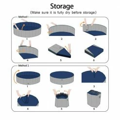 Light grey & blue Foldable Pet Bath Pool, Collapsible Dog Bathing Tub, Kiddie and Toy Pool for Dogs Cats and Kids by ANGELES HOME -Pool Supplies Sales Store light grey blue pool toys 8dck0102hevuqw 1f 1000