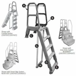 Ladder for Above Ground Swimming Pools by Main Access 7 Ladder for Above Ground Swimming Pools by Main Access -Pool Supplies Sales Store main access pool ladders 200700t 4f 1000