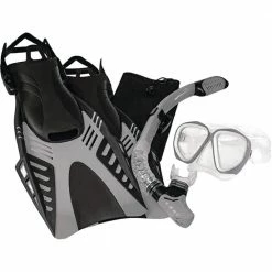 Dyna Adult 5-Piece Dive Set, Large/XL - Black by Aqua LEISURE