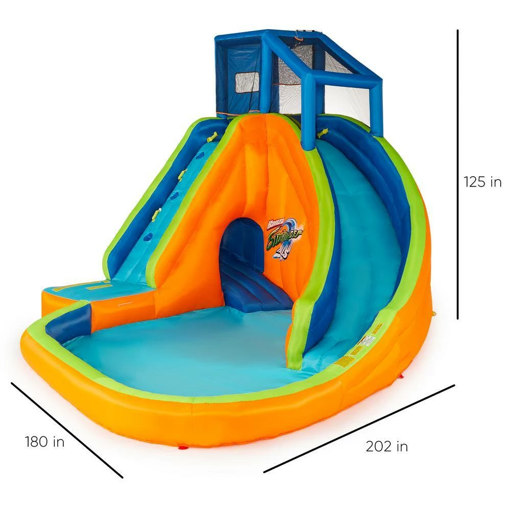 Multi Polyester Sidewinder Falls Inflatable Water Park Play Pool with Slides and Blower by BANZAI 6 Multi Polyester Sidewinder Falls Inflatable Water Park Play Pool with Slides and Blower by BANZAI - Image 4