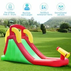 Multi-Color Inflatable Moonwalk Water Slide Bounce House Bouncer Kids Jumper Climbing by Costway -Pool Supplies Sales Store multi color costway pool toys op70019 4f 1000