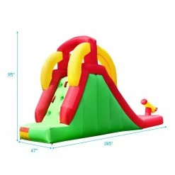 Multi-Color Inflatable Moonwalk Water Slide Bounce House Bouncer Kids Jumper Climbing by Costway -Pool Supplies Sales Store multi color costway pool toys op70019 c3 1000