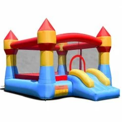 Multi-color Kid Inflatable Bounce House Castle Moonwalk Playhouse Jumper Slide by Costway 11 Multi-color Kid Inflatable Bounce House Castle Moonwalk Playhouse Jumper Slide by Costway -Pool Supplies Sales Store multi color costway pool toys op70020 4f 1000