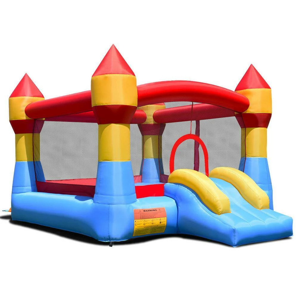 Multi-color Kid Inflatable Bounce House Castle Moonwalk Playhouse Jumper Slide by Costway 6 Multi-color Kid Inflatable Bounce House Castle Moonwalk Playhouse Jumper Slide by Costway - Image 4